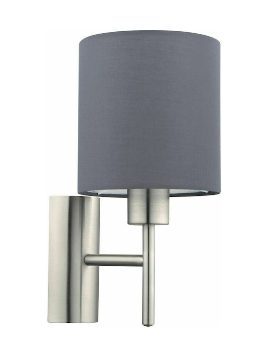 Eglo Pasteri Classic Wall Lamp with Socket E27 Silver Width 19.5cm