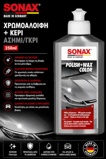 Sonax Color Paste + Silver Grey Wax 250ml Paint Polishing & Protection