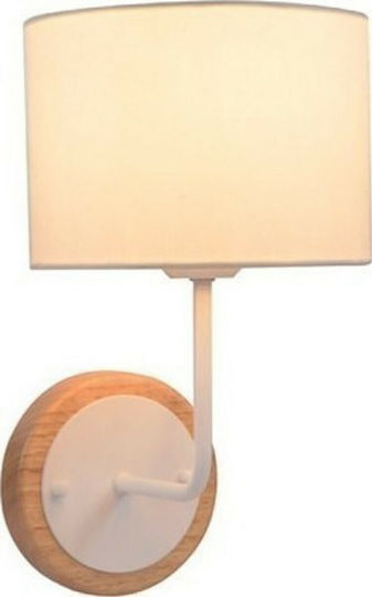 Aca Yasmine Classic Lamp Wall with Socket E27 White 18x22x18cm