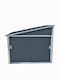 Metallic Garden Shed Galvanized Coco Grey L1.61xW0.87xH1.34m