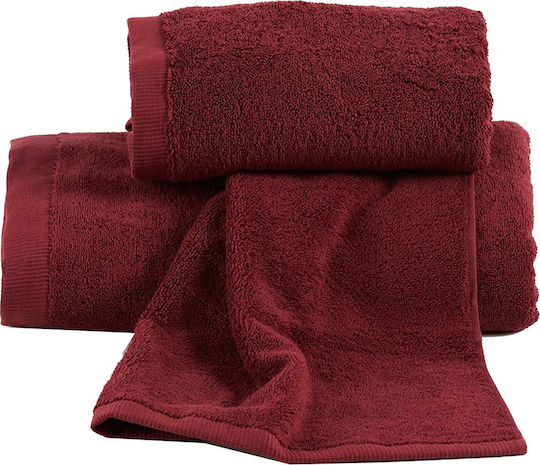 Kentia Πετσέτα Χεριών Brand 40x60εκ. Bordeaux Βάρους 600gr/m²