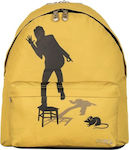 Polo Idea Σχολική Τσάντα Πλάτης Γυμνασίου - Λυκείου σε Κίτρινο χρώμα 25lt 2017