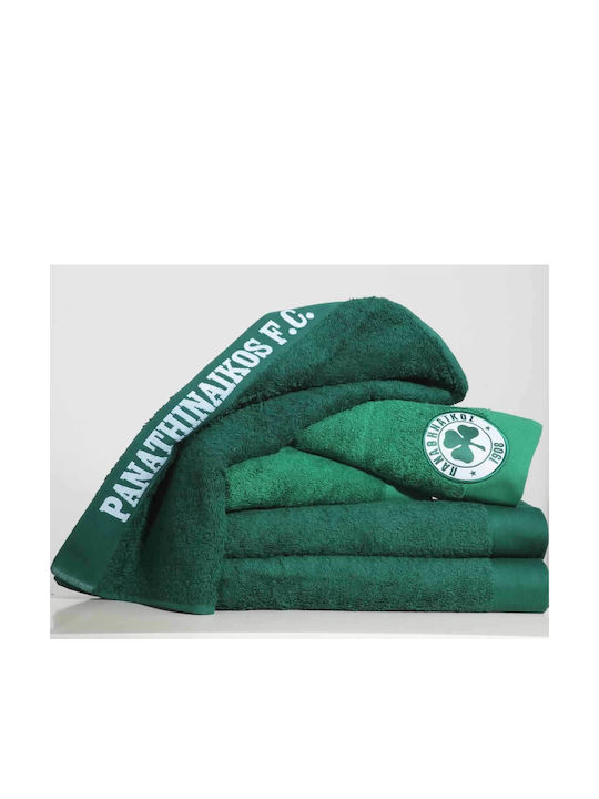 Palamaiki Хавлиена кърпа за тяло Panathinaikos FC 1908 9-100087-002 70x140см. Зелена Тегло 500гр/кв.м