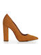 Sante Suede Pointed Toe Tabac Brown High Heels