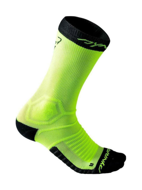 Dynafit Ultra Cushion Socks Fluo Running Κάλτσες Κίτρινες 1 Ζεύγος