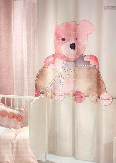 Saint Clair Παιδική Κουρτίνα Teddy με Τρουκς Rose 160x250εκ.