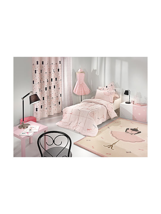 Saint Clair Kinder Vorhang Charm mit Haken Rosa 1752030216004 150x250cm