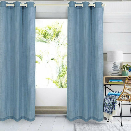 Das Home 2136 Grommet Light Blue Curtains 140x280cm Das Home 2136 Grommet Light Blue Curtains 140x280cm