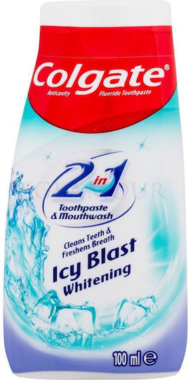 Colgate Icy Blast Whitening 2 in 1 Οδοντόκρεμα για Λεύκανση , Τερηδόνα & Πλάκα 100ml