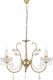 Aca Faberge Chandelier 3xE14 Ø50cm with Candlesticks Gold DLA12153P