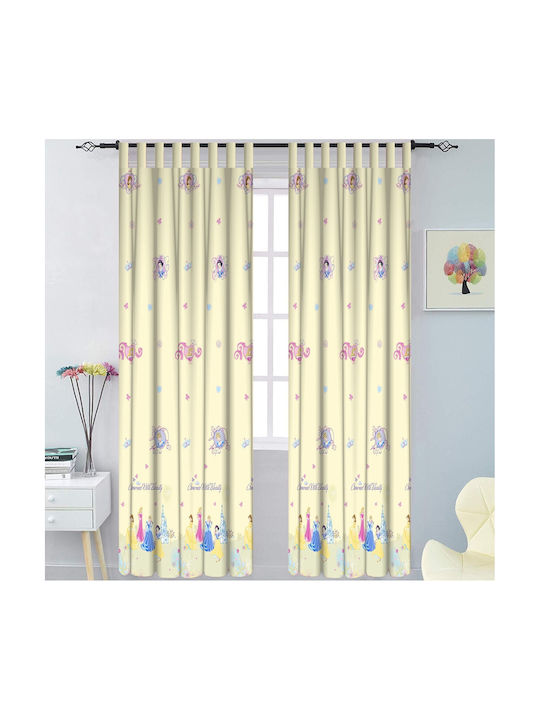 Disney Perdea pentru Copii Opacă 10143 Princess Beige cu Tresă Bej 140x290buc