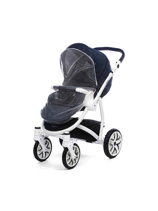Babyono Baby Mosquito Net for Stroller Happy Summer White