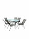 Set Outdoor Dining Gray 7pcs