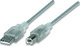 Manhattan USB 2.0 Кабел USB-A мъжки - USB-B мъжки Прозрачен 3м 390170