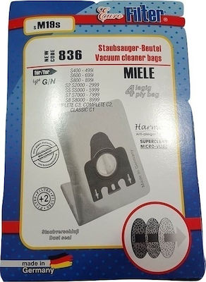 Euro Filter s M19s Staubsaugerbeutel 5Stück Kompatibel mit Staubsauger Miele