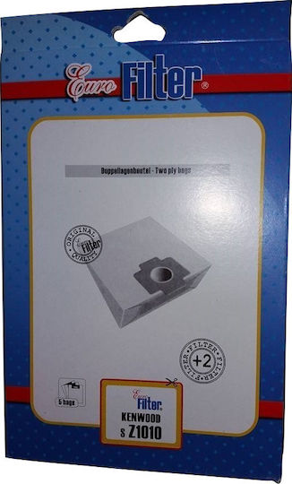 Euro Filter s Z1010 Σακούλες Σκούπας 5τμχ Συμβατή με Σκούπα Ariete / Clatronic / Kenwood