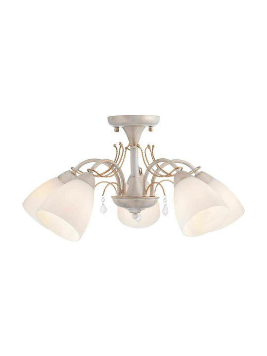 Aca Vintage Metal Ceiling Light with Socket E14 54pcs Gold