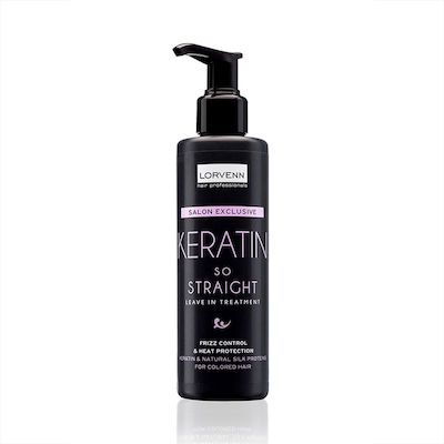 Lorvenn Salon Exclusive Keratin So Straight Leave-In-Treat Lotion Glättend für Trocken Haare mit Keratin 200ml