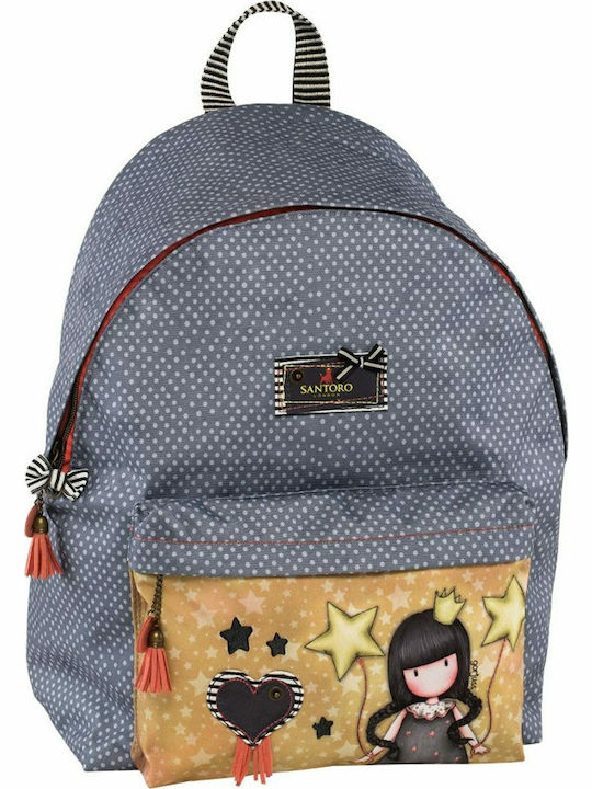 Santoro Gorjuss Universe School Bag Backpack Junior High-High School in Gray color