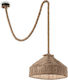 Ideal Lux Canapa SP1 Pendant Light Beige with Rope for Socket E27 41x45x24.5cm