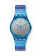 Swatch Flexicols Large Ceas cu Albastru Curea de Cauciuc