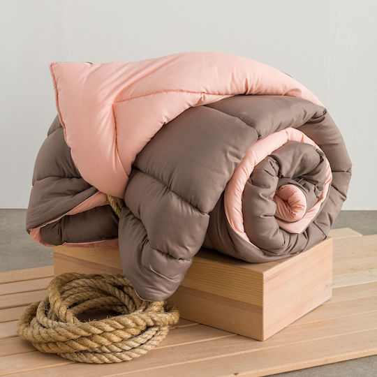 Vesta Home Cuvertură Pat Microfibra Maro-Roz 160x230cm