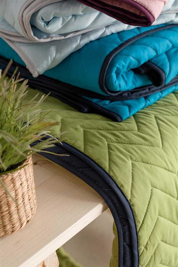 Vesta Home Κουβερλί Μονό Microfiber Πράσινο 160x230cm