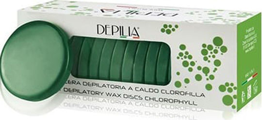 Depilia Hair Removal Wax in Discs for Face & Body for Sensitive Skin Chlorophyll 400ml