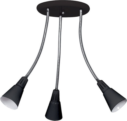 Elmark BRAD Triple Spot with Socket E14 in Black Color