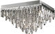 Aca Ceiling Mount Light 50pcs Silver with Socket G9 with Crystals