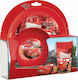 Feeding Set Cars made of Plastic Red 3pcs