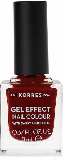 Korres Gel Effect Glossy Βερνίκι Νυχιών Μακράς Διαρκείας 59 Wine Red 11ml