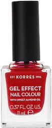 Korres Gel Effect Gloss Nail Polish Long Wearing 51 Rosy Red 11ml