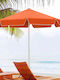 Professioneller Rundschreiben Garten- und Terrassen-Sonnenschirm Metall Orange F2.35m