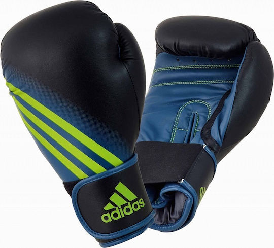 adidas Speed 100 Boxing Gloves made of Synthetic Leather for Match Black/Green