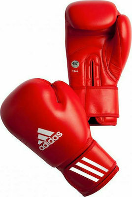 Adidas Leather Boxing Competition Gloves Red