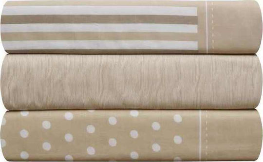 Anna Riska Bettbezug Einzelbett 160x240 Mix & Match Stripe Ecru 53