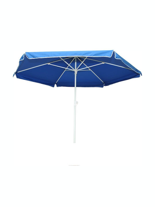 Rundschreiben Metallischer Blauer Garten- und Terrassen-Sonnenschirm Φ2.5m