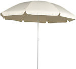 Homeplus Foldable Beach Umbrella Ecru Diameter 2m White