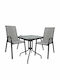 Set Dining for Small Outdoor Spaces Gray 3pcs