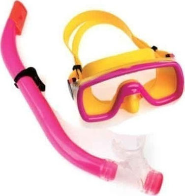 Fortis Kids' Diving Mask Set with Respirator Pink