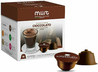 Must Capsules Chocolate Cioccolato Compatible with Machine Dolce Gusto 16caps,tobolek