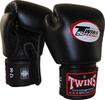 Twins Special BGVL-3 Boxhandschuhe aus Leder Schwarz