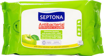 Septona Antibacterial Dezinfectante Servetele Pentru mâini 60buc Apple