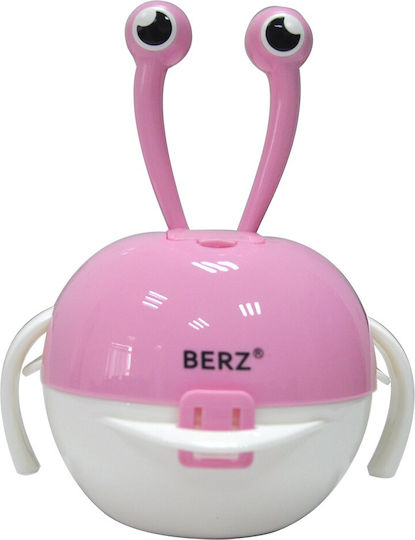 Berz Σετ Φαγητού Crab από Πλαστικό Ροζ 4τμχ για 4+ μηνών