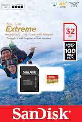 Sandisk Extreme Action microSDHC 32GB Clasa 10 U3 V30 A1 UHS-I cu adaptor