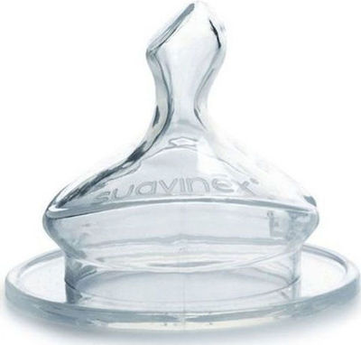 Suavinex Baby Bottle Teat of Silicone Medium Flow for 6+ months 2τμχ