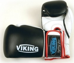 Viking GS-1004 Leather Boxing Competition Gloves Black