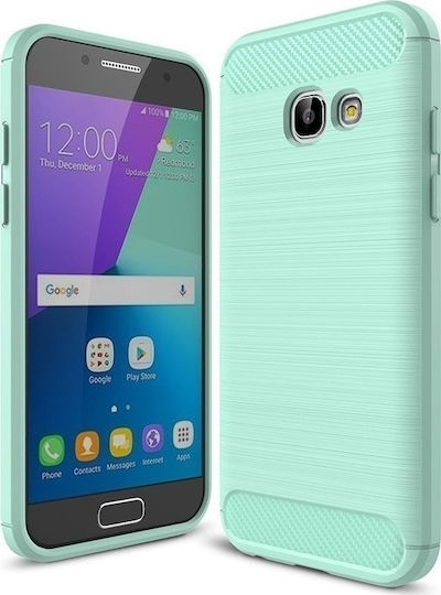 Shieldtail Shtl Carbon Rugged Armor Back Cover Σιλικόνης Πράσινο (Galaxy A3 2017)
