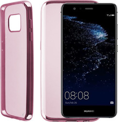 Volte-Tel Faceplate Electroplating Umschlag Rückseite Silikon Rose Gold (Huawei P10 Lite) 8186738